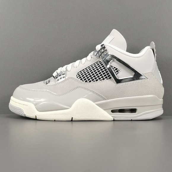 Air Jordan 4 Retro White Gray Basketball Shoes - Picture 7 of 10